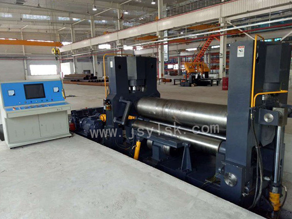 水平下调式卷板机